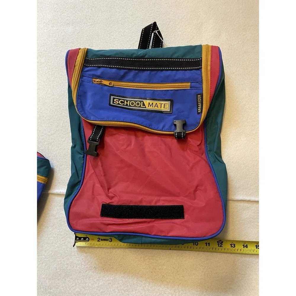 Schoolmate Back Pack Lunchbox Cooler Vintage 90s Colorful‎ Kids School Supplies